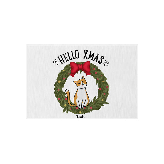 Customized Outdoor Rug - Hello Xmas