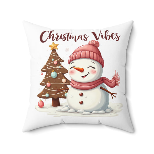 Christmas - Spun Polyester Square Pillow - Christmas Vibes