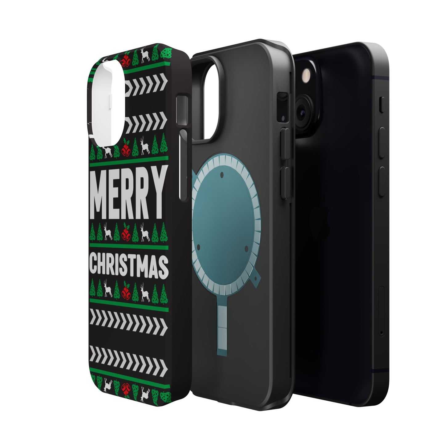 Christmas - Magnetic Tough Cases - Merry Christmas - Black & Green