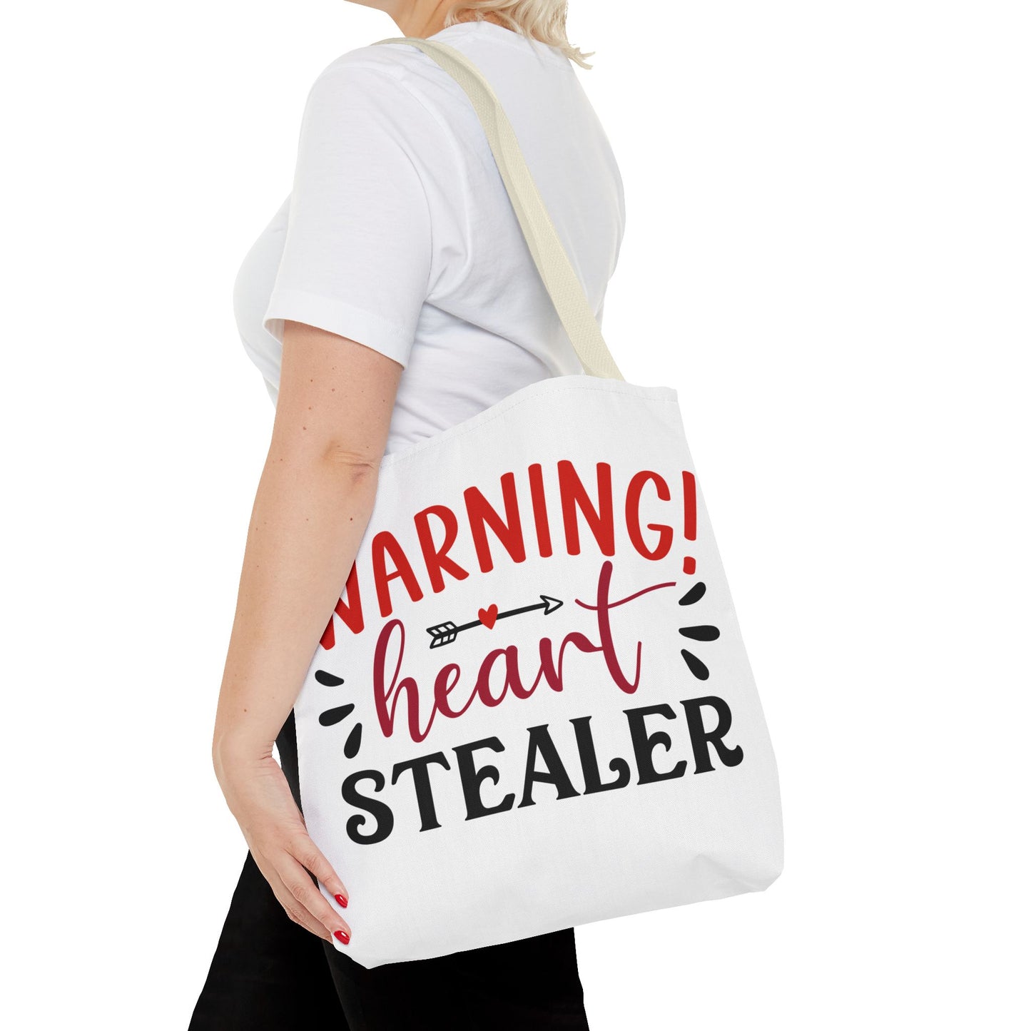 Valentine's - Tote Bag (AOP) - Warning Heart Stealer