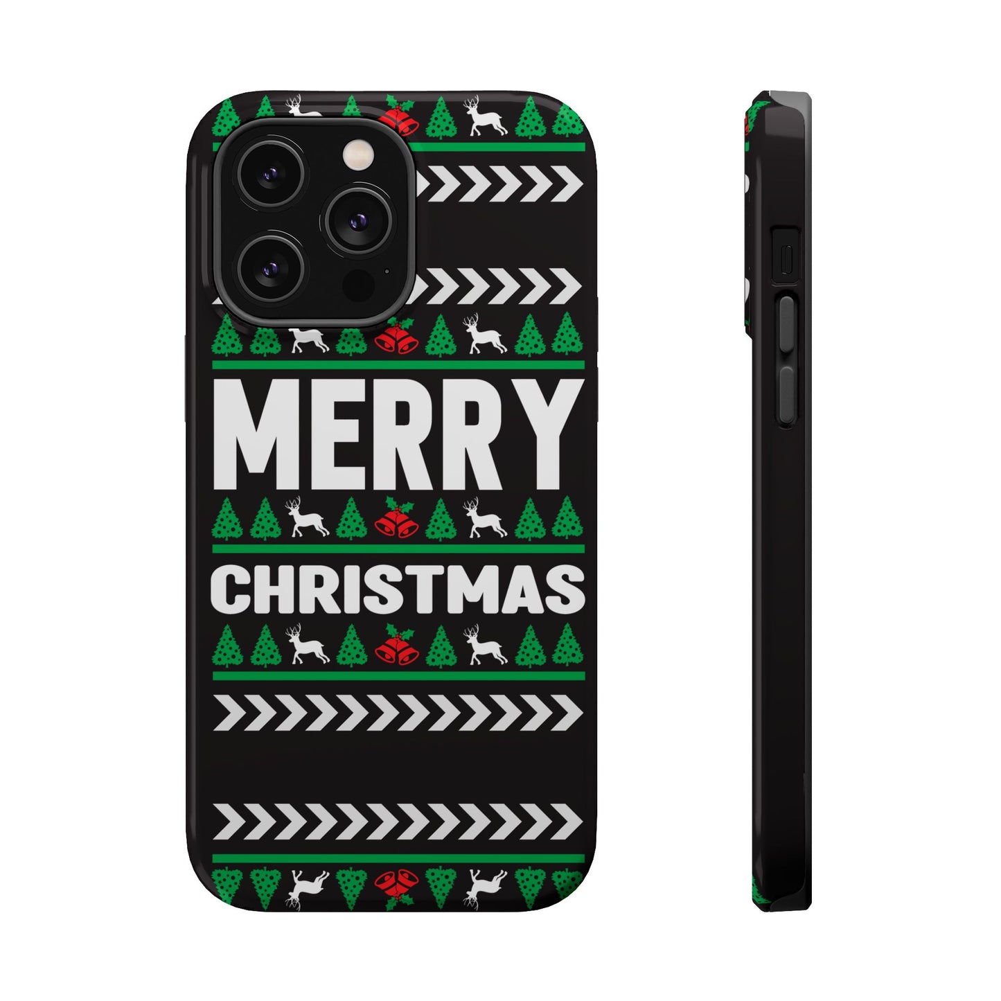 Christmas - Magnetic Tough Cases - Merry Christmas - Black & Green