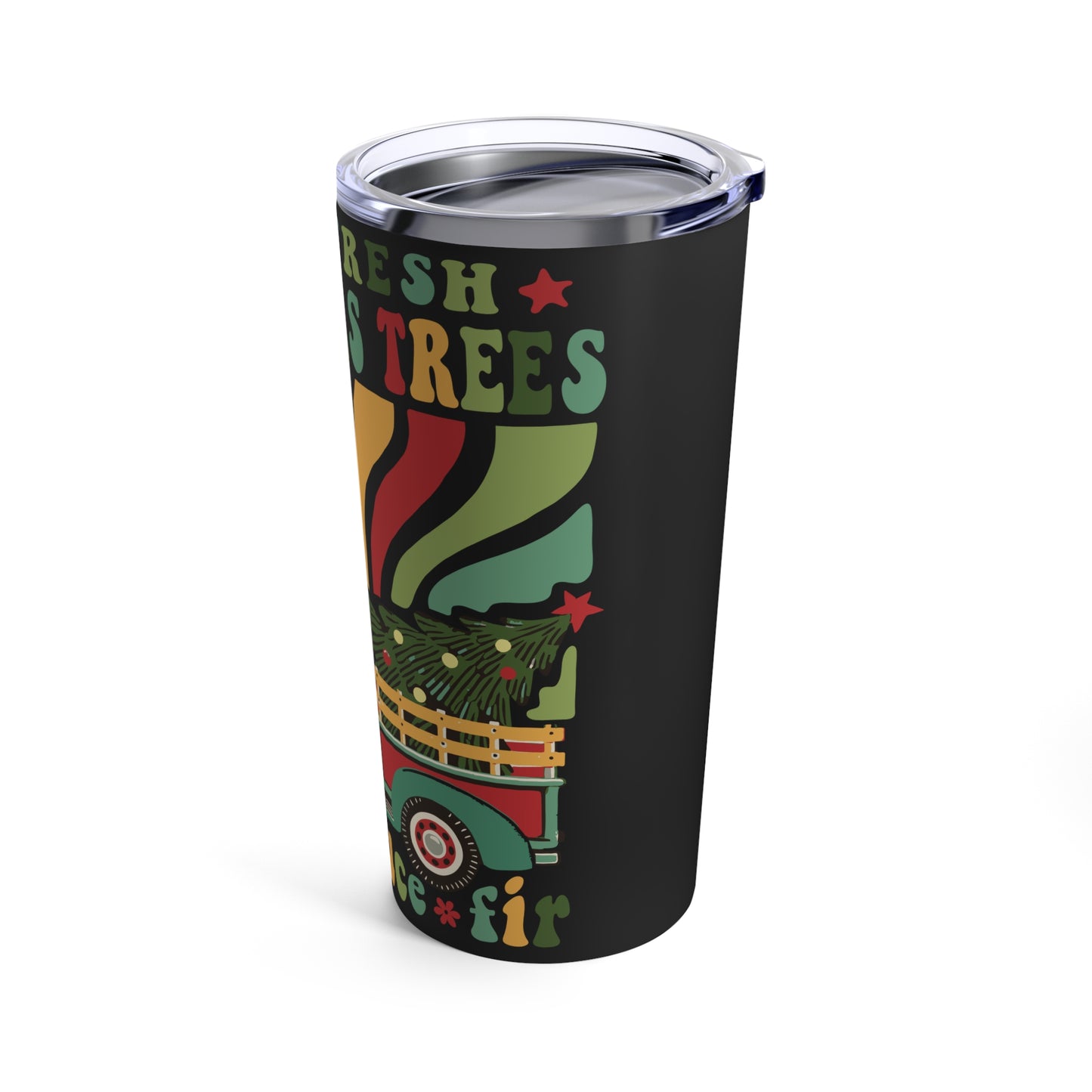 Christmas - Stainless Steel Tumbler 20oz - Farm fresh Christmas Tree