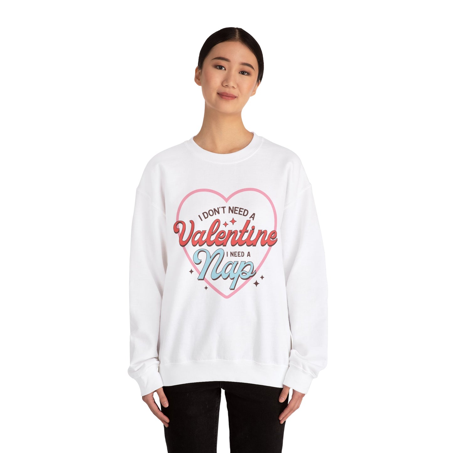 Valentine's - Unisex Heavy Blend™ Crewneck Sweatshirt - Valentine Nap