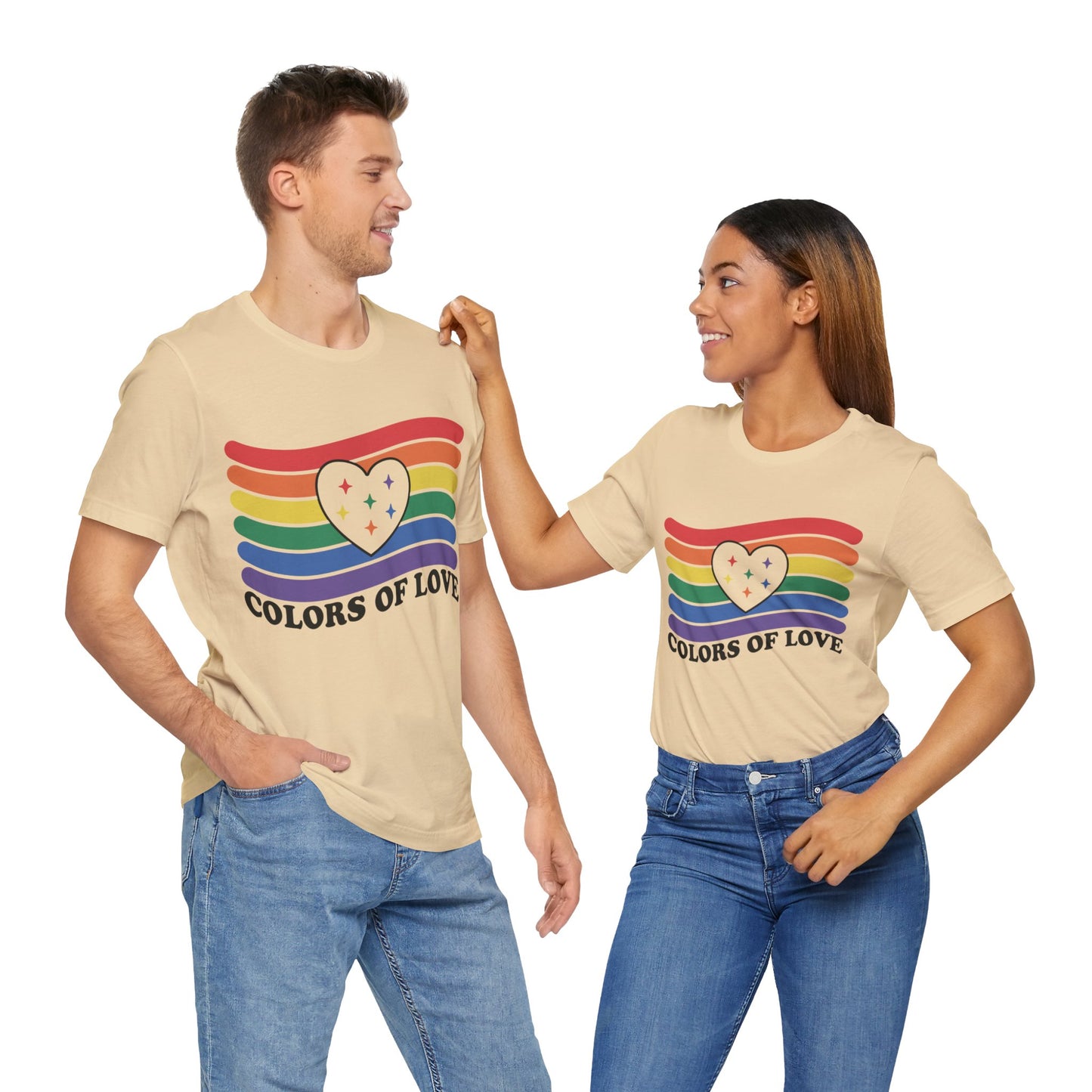 Valentines - Unisex Jersey Short Sleeve Tee - Colors Of Love