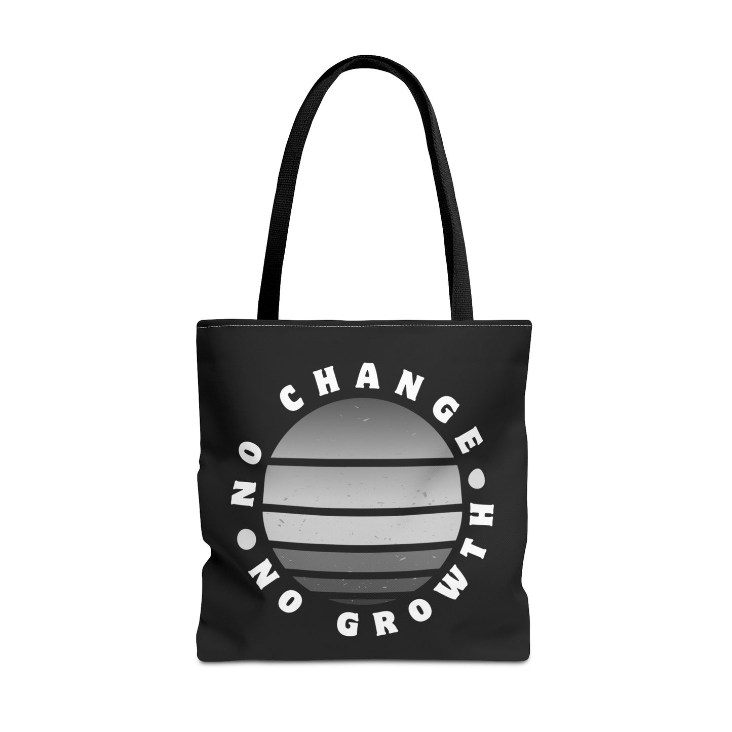 Tote Bag (AOP) - No Change No Growth - Black