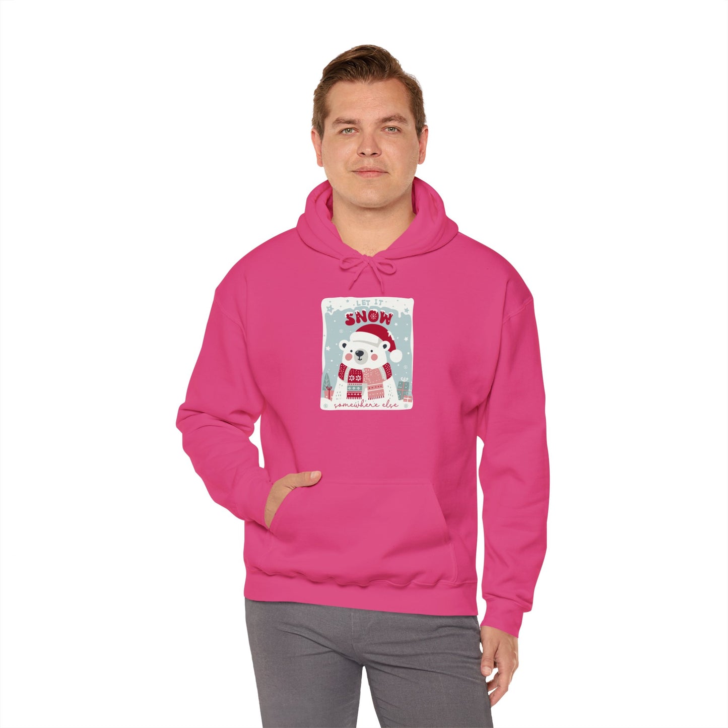 Christmas - Unisex Heavy Blend™ Hooded Sweatshirt - Let It Snow