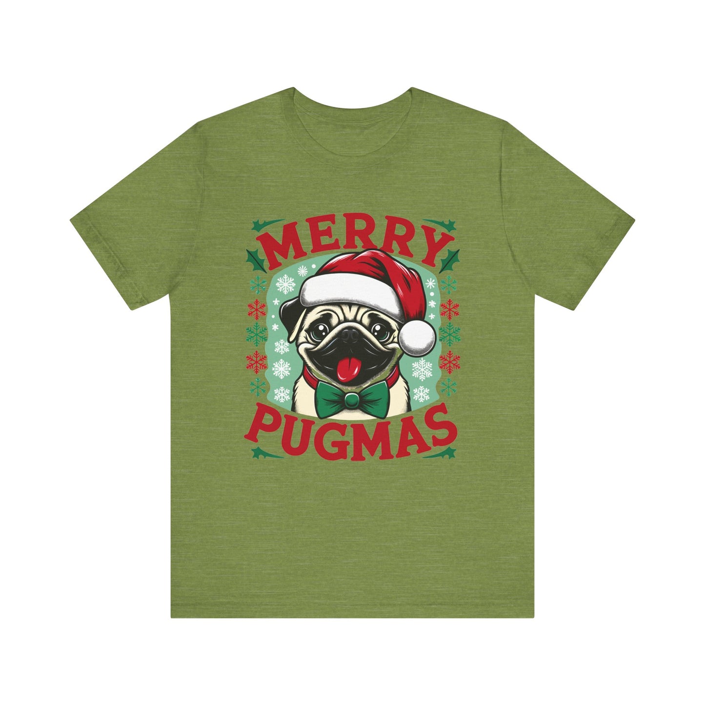 Christmas - Unisex Jersey Short Sleeve Tee - Merry Pugmas