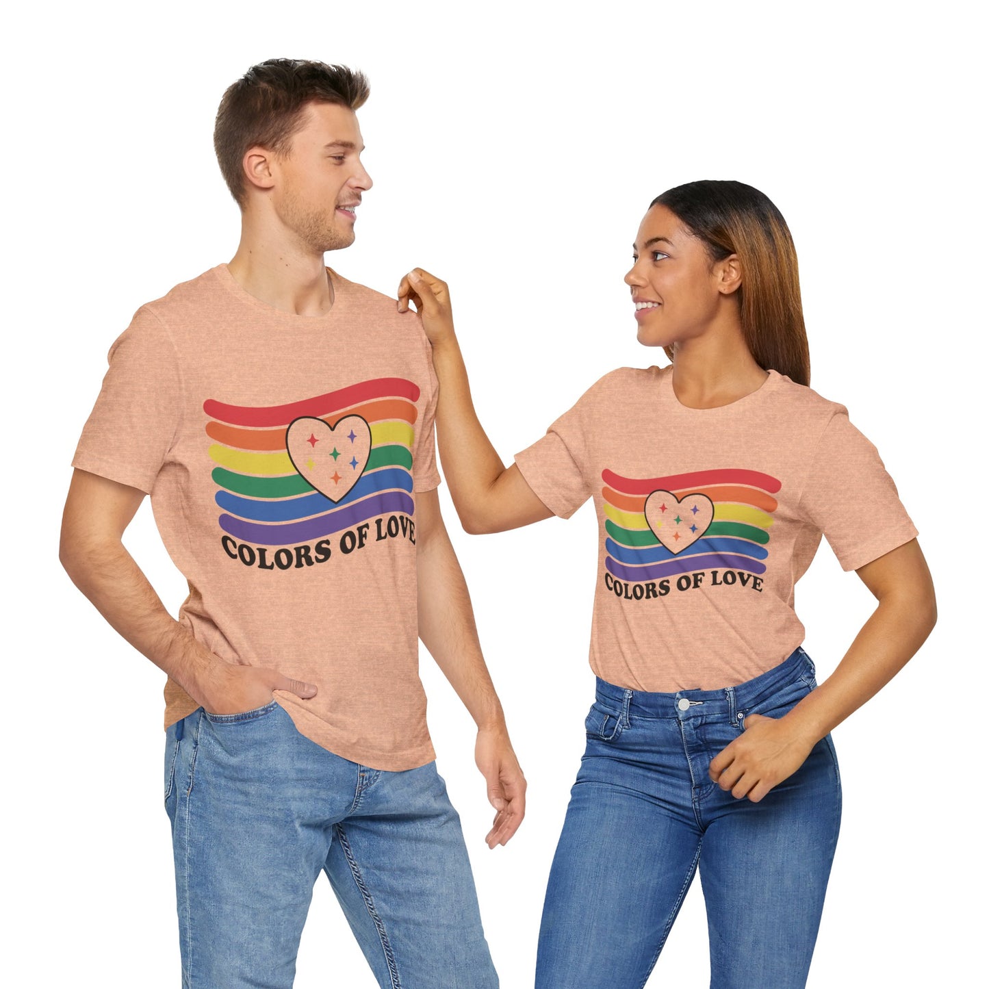 Valentines - Unisex Jersey Short Sleeve Tee - Colors Of Love