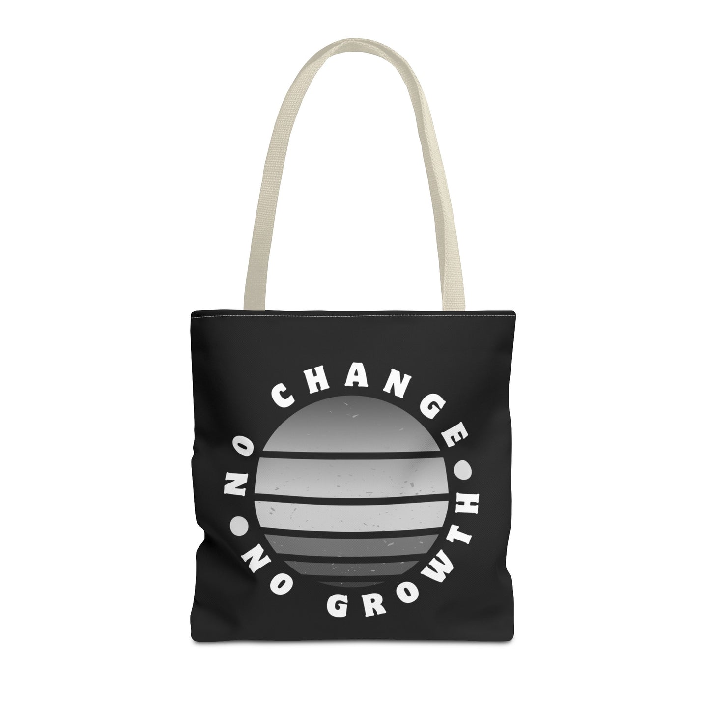 Tote Bag (AOP) - No Change No Growth - Black