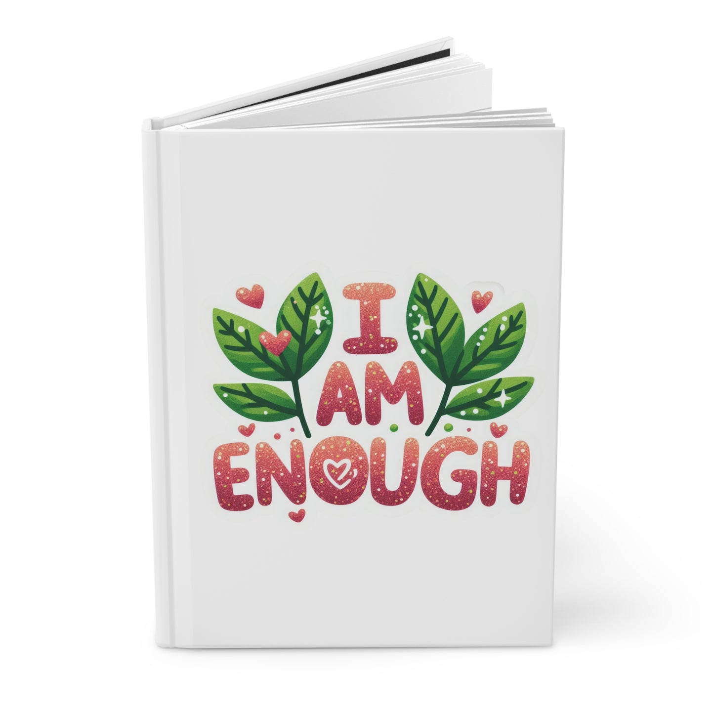 Hardcover Journal Matte - I Am Enough - White