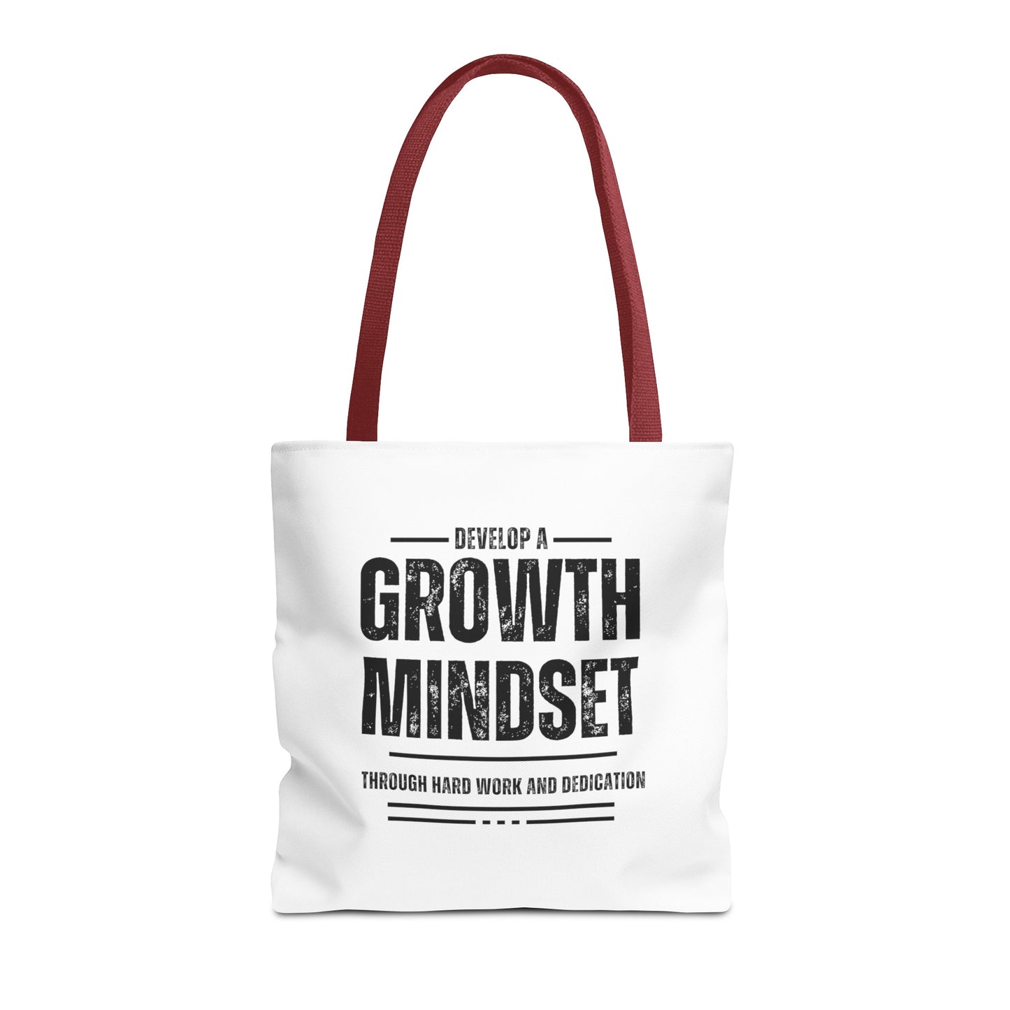 Tote Bag (AOP) - Develop a growth mindset - White