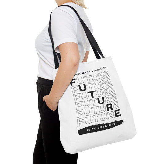 Tote Bag (AOP) - The Best Way To Predict The Future Is To Create It - White