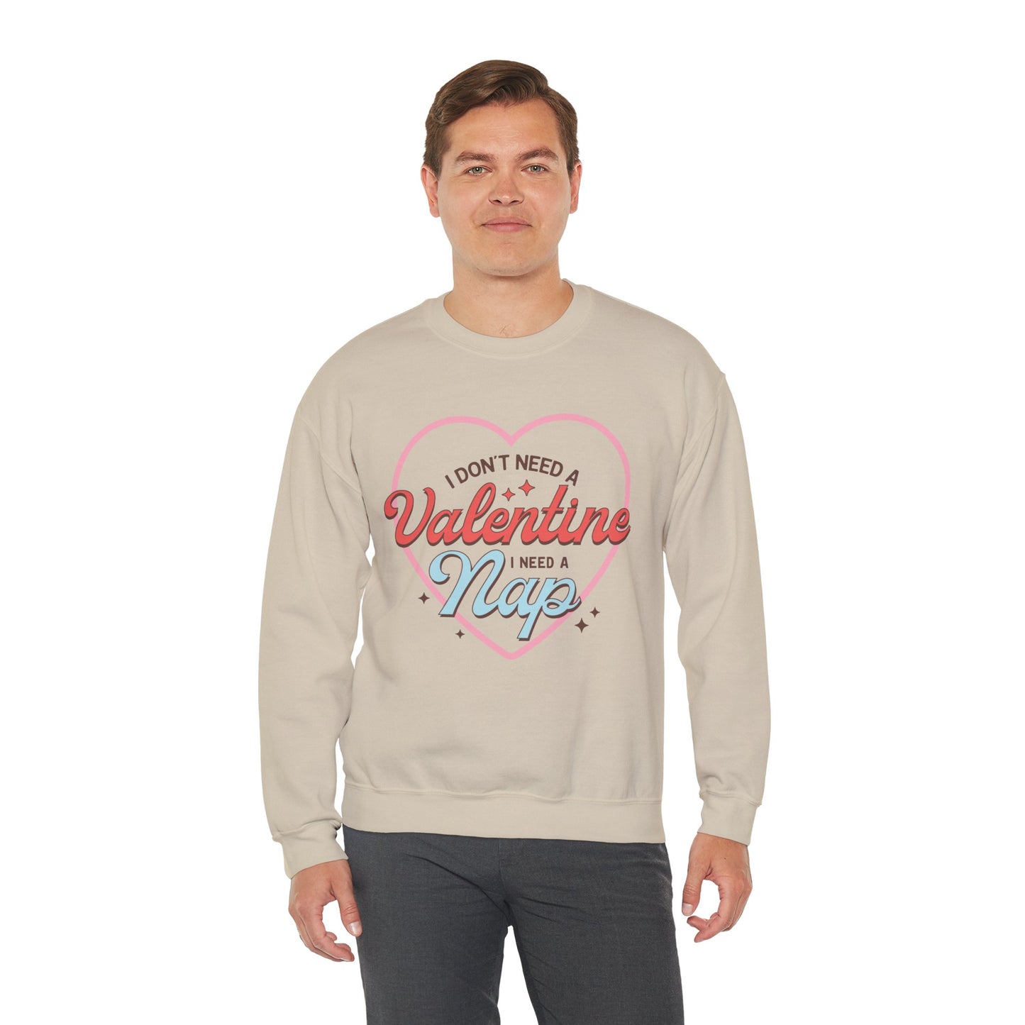 Valentine's - Unisex Heavy Blend™ Crewneck Sweatshirt - Valentine Nap