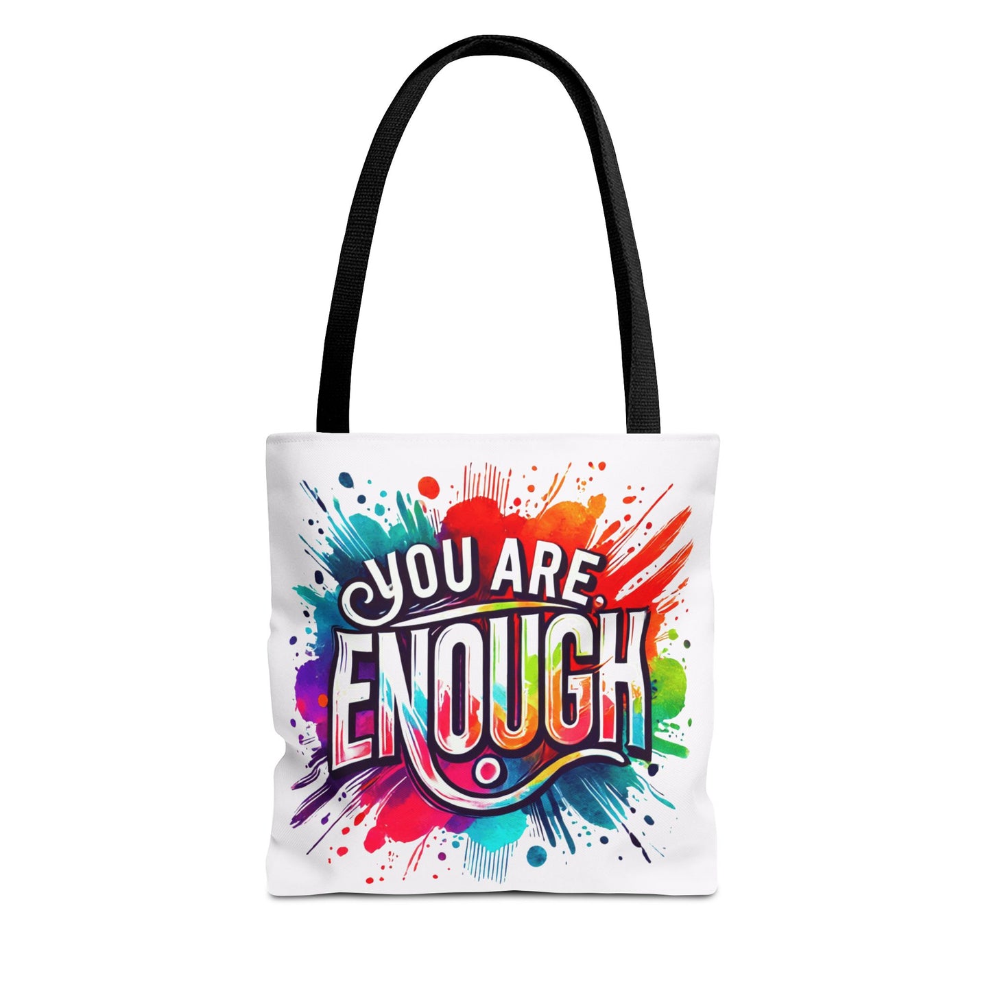 Tote Bag (AOP) - You Are Enough - White