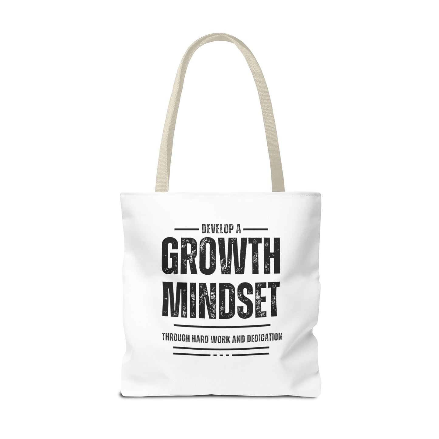 Tote Bag (AOP) - Develop a growth mindset - White