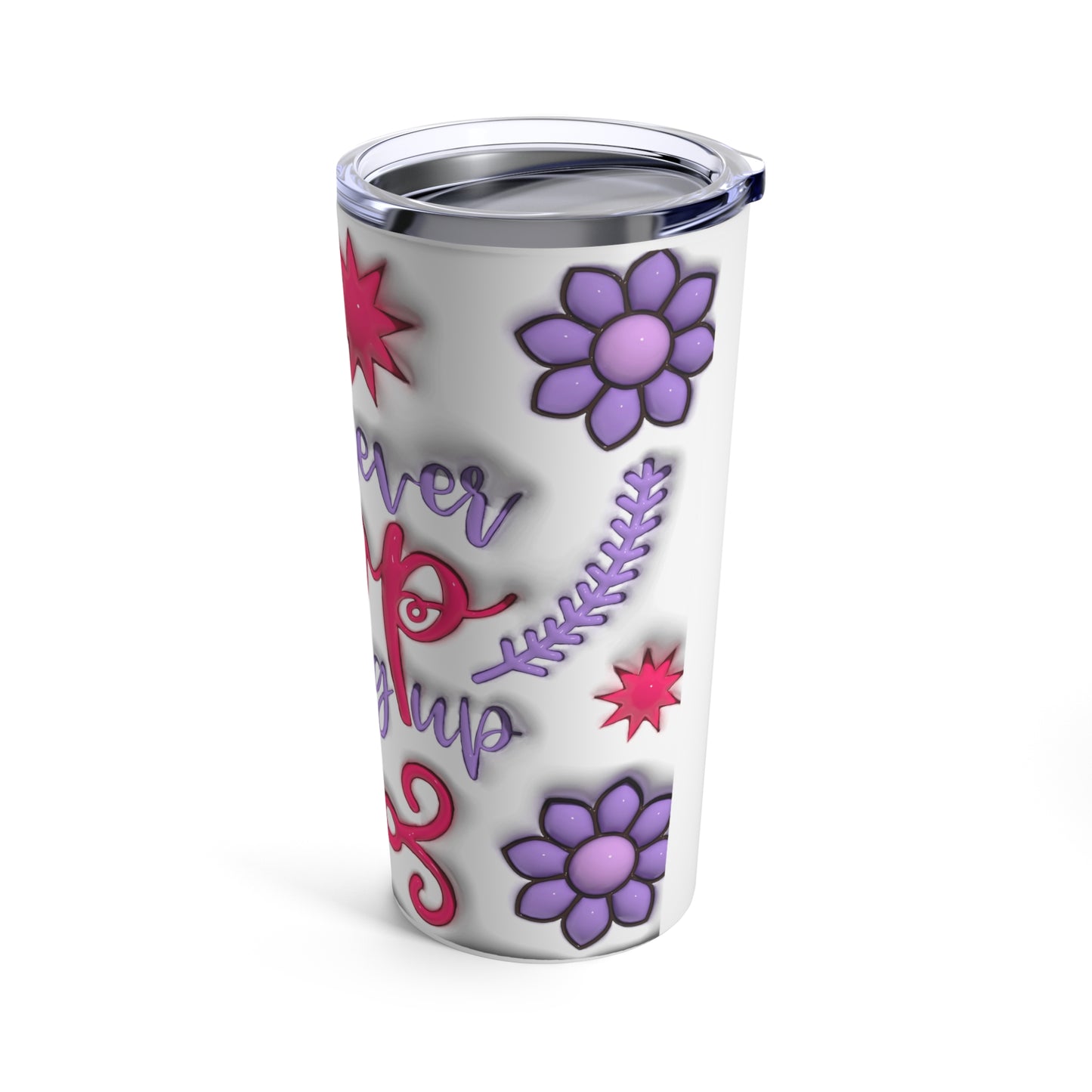 Stainless Steel Tumbler 20oz - NEVER STOP LOOKING UP -