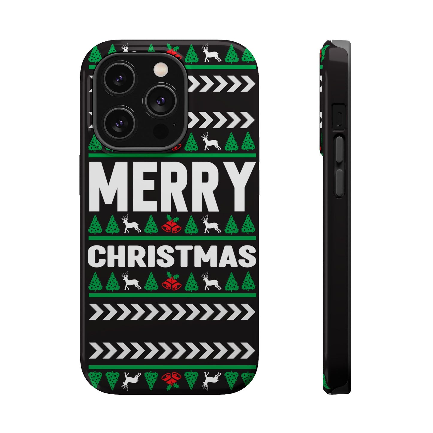 Christmas - Magnetic Tough Cases - Merry Christmas - Black & Green