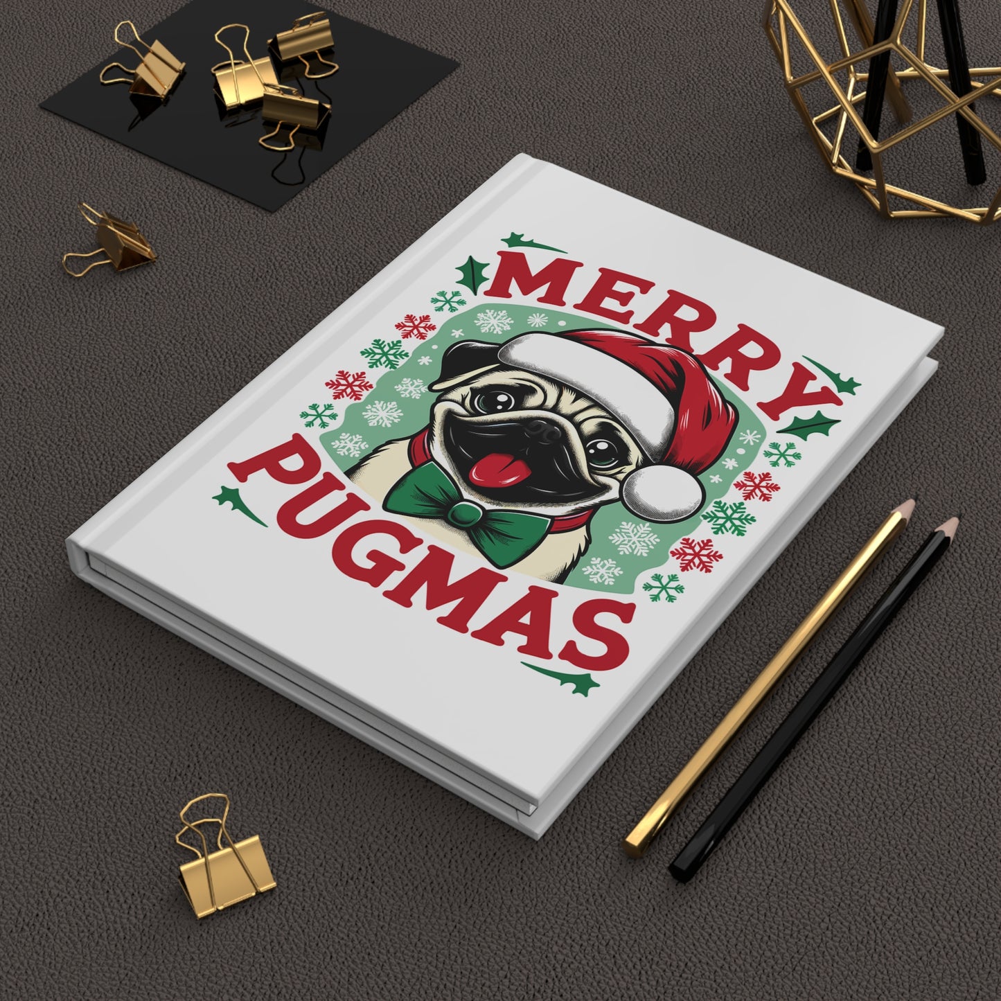 Christmas - Hardcover Journal Matte - Merry Pugmas