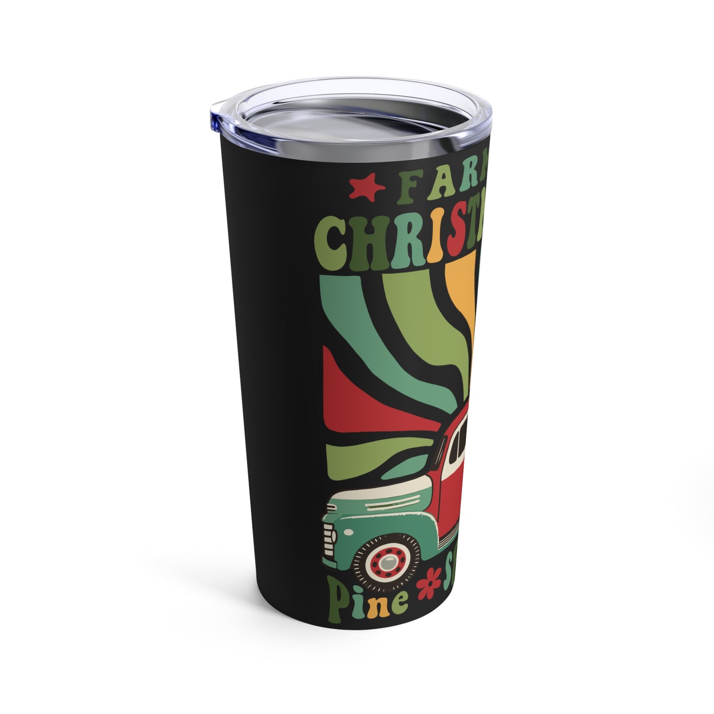 Christmas - Stainless Steel Tumbler 20oz - Farm fresh Christmas Tree