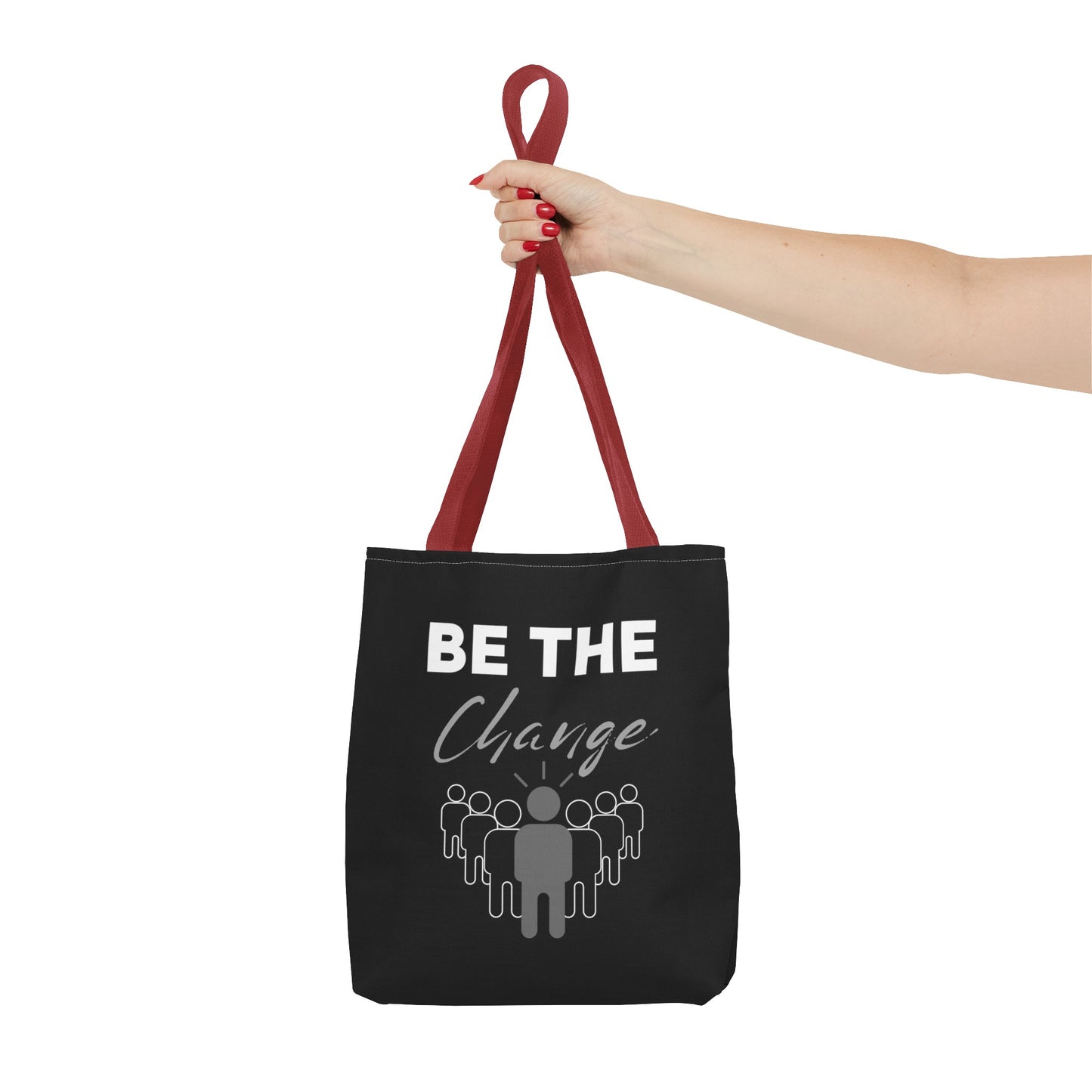 Tote Bag (AOP) - Be the Change - Black