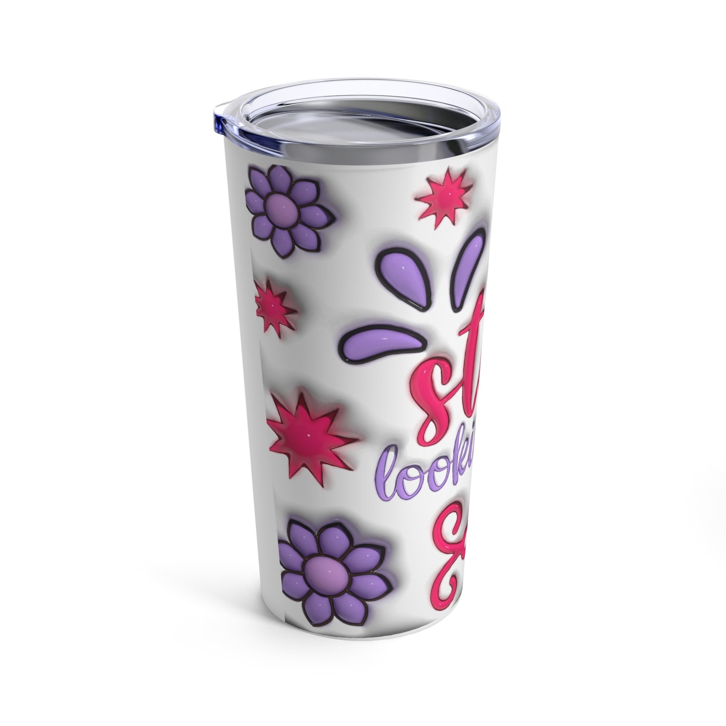 Stainless Steel Tumbler 20oz - NEVER STOP LOOKING UP -