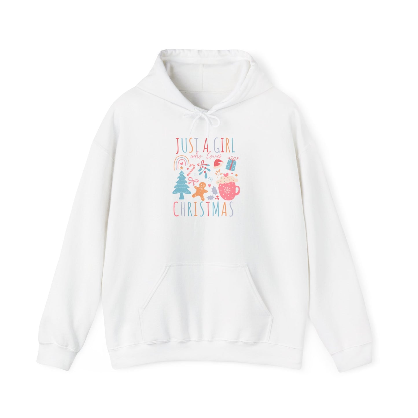 Christmas - Unisex Heavy Blend™ Hooded Sweatshirt - Just A Girl Who Loves Christmas