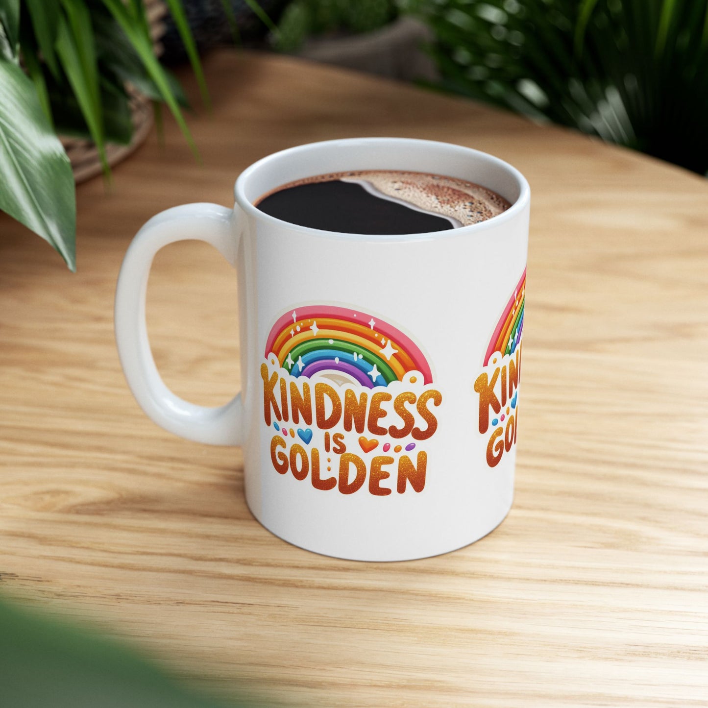 Ceramic Mug, (11oz, 15oz) -  KINDNESS IS GOLDEN