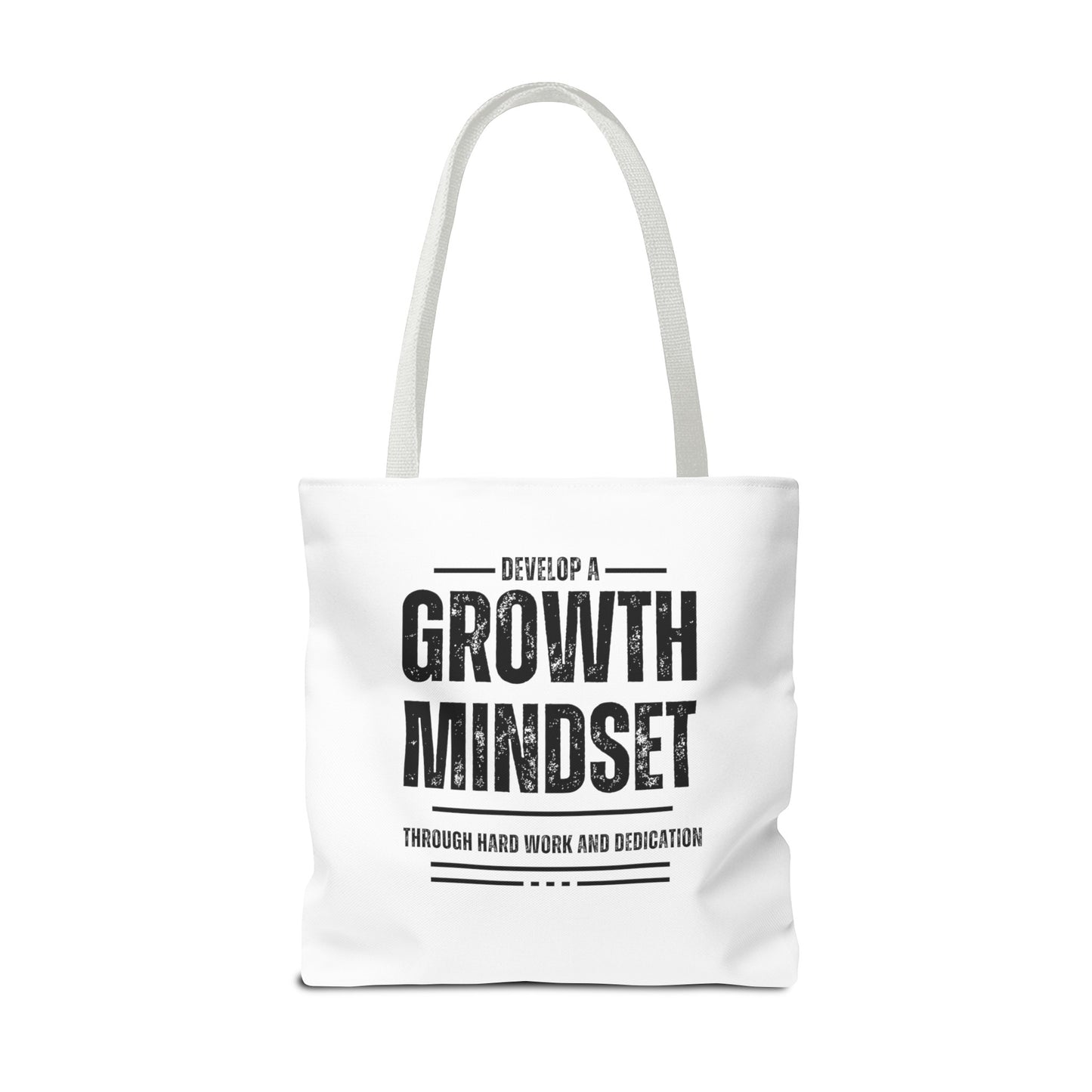 Tote Bag (AOP) - Develop a growth mindset - White