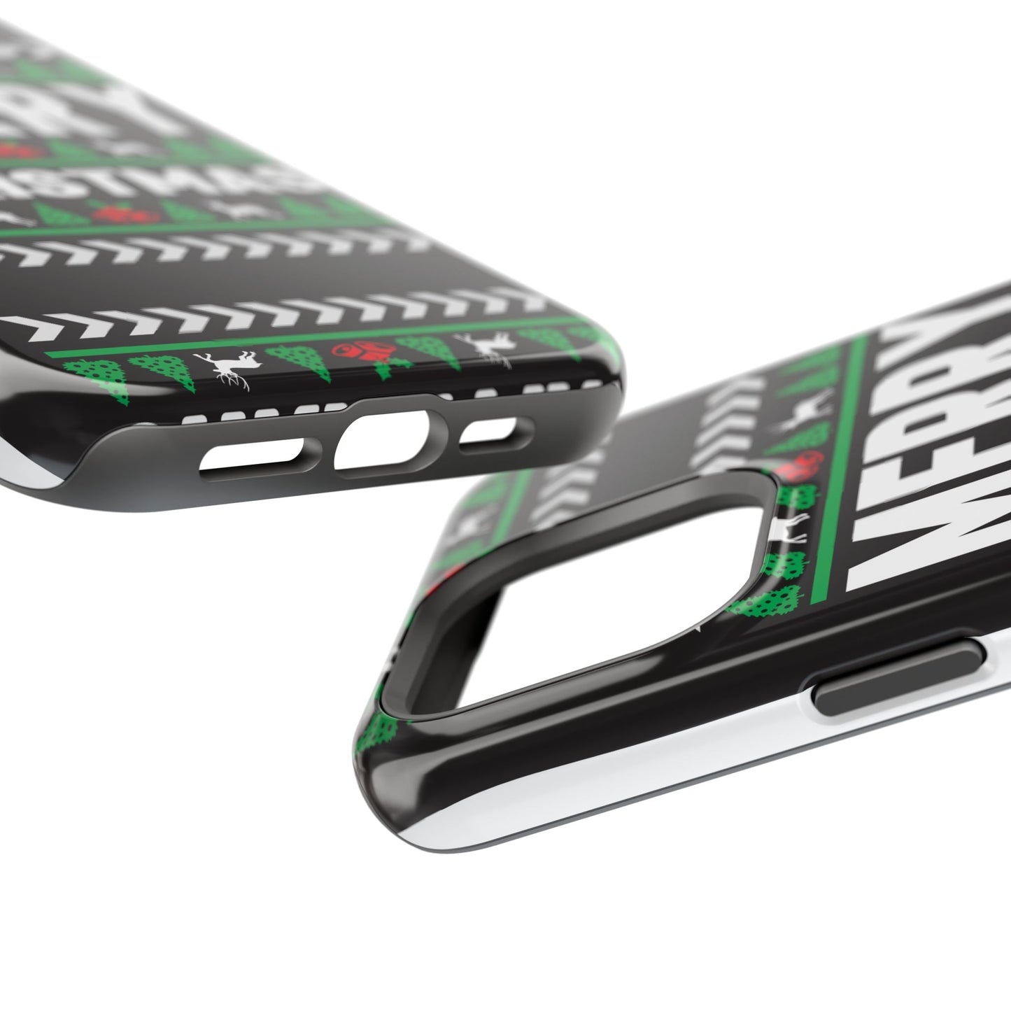 Christmas - Magnetic Tough Cases - Merry Christmas - Black & Green