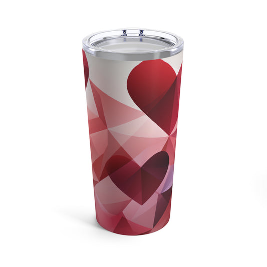 Valentines - Stainless Steel Tumbler 20oz - Heart Design