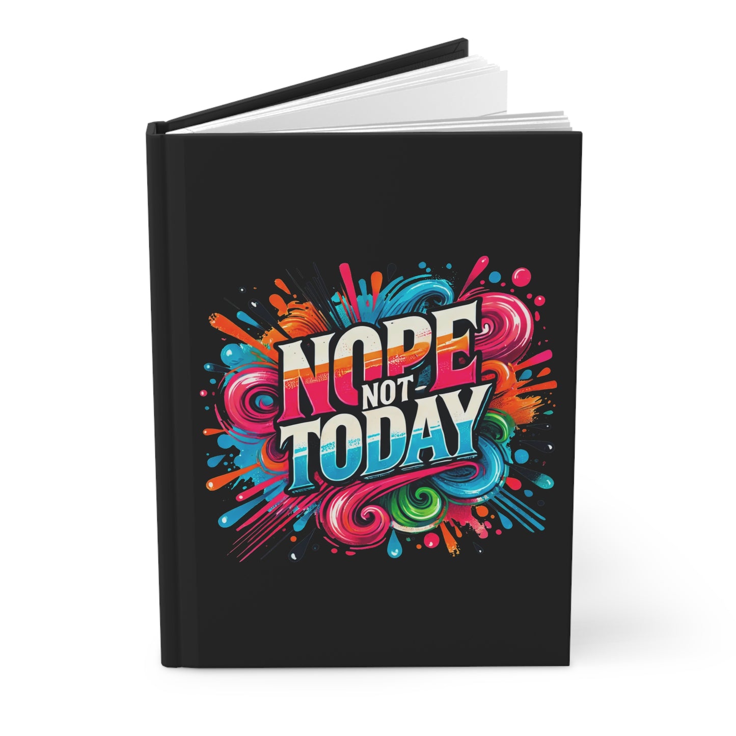 Hardcover Journal Matte - Nope Not Today - Black