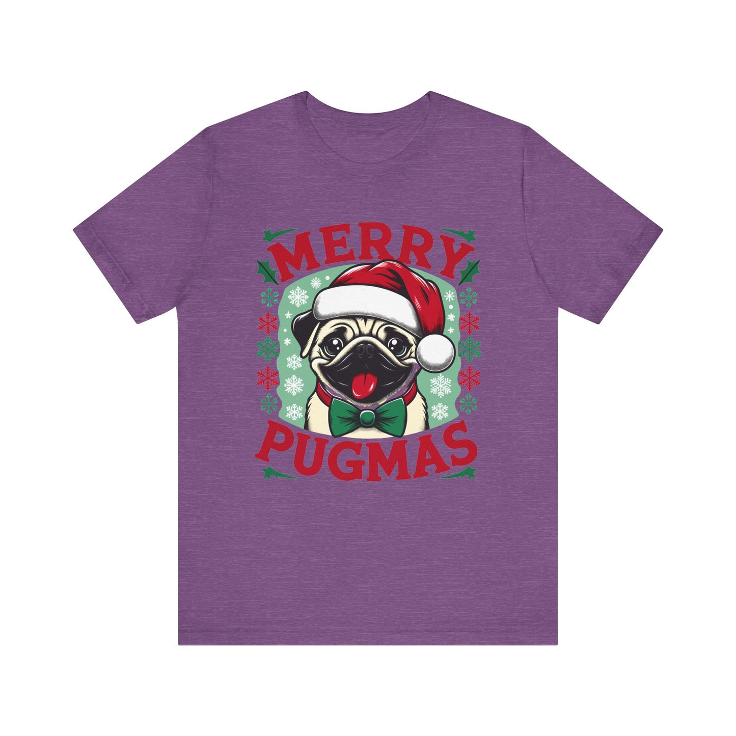 Christmas - Unisex Jersey Short Sleeve Tee - Merry Pugmas