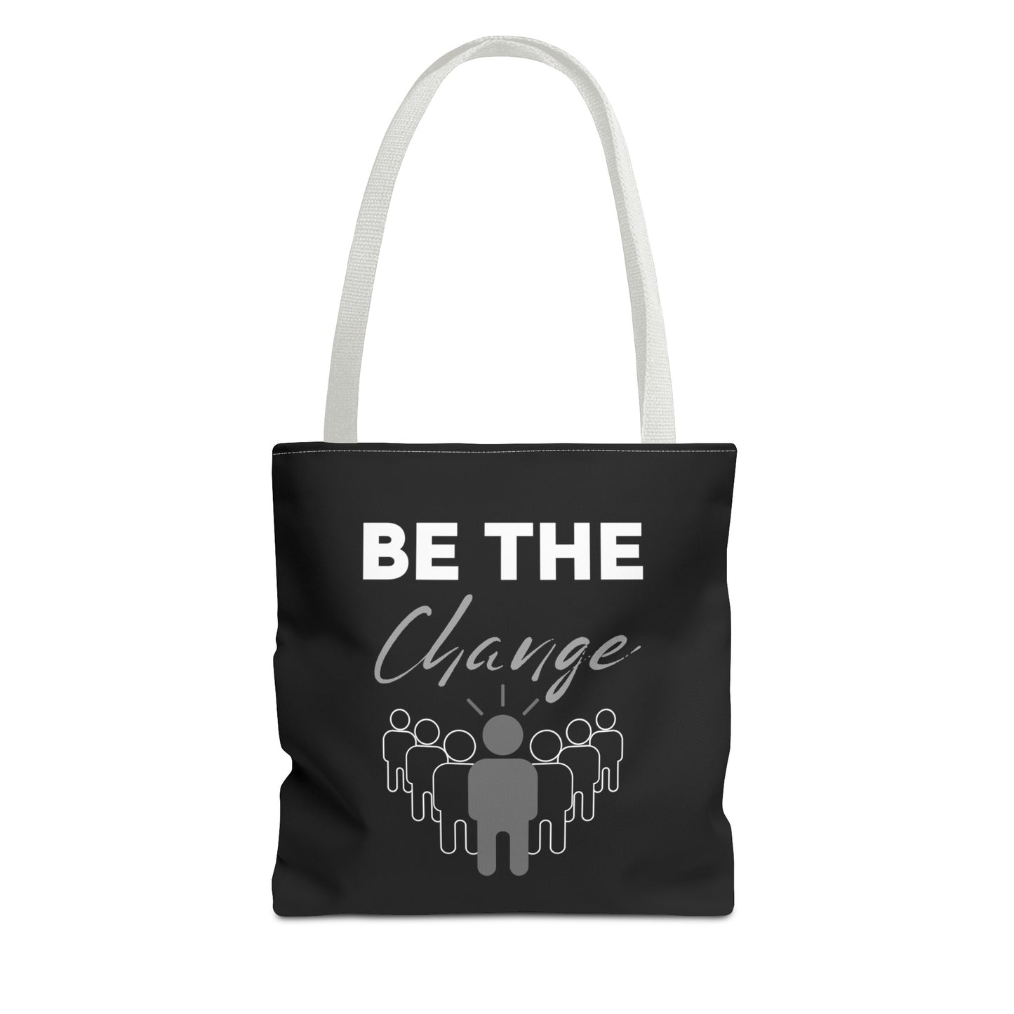 Tote Bag (AOP) - Be the Change - Black