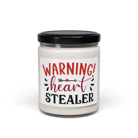 Valentine's - Scented Soy Candle, 9oz - Warning Heart Stealer