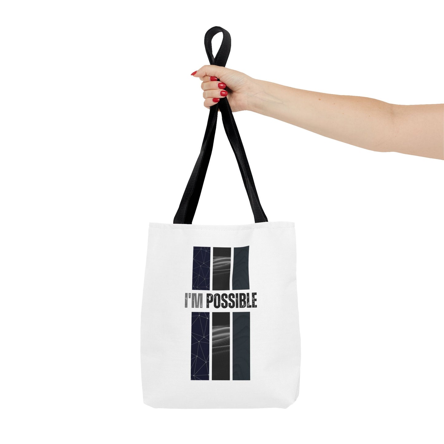 Tote Bag (AOP) - I'm Possible - White