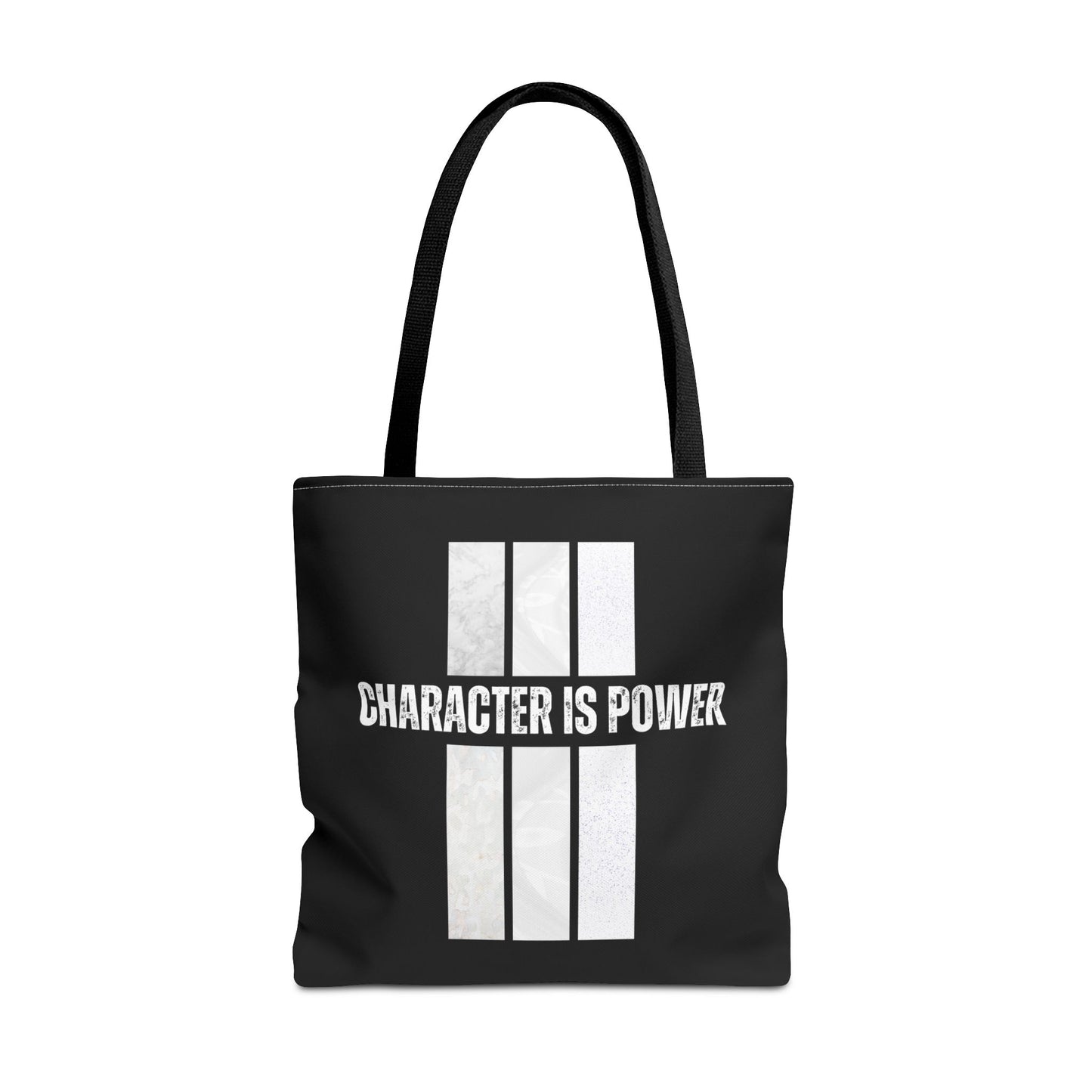 Tote Bag (AOP) - Character Is Power - Black