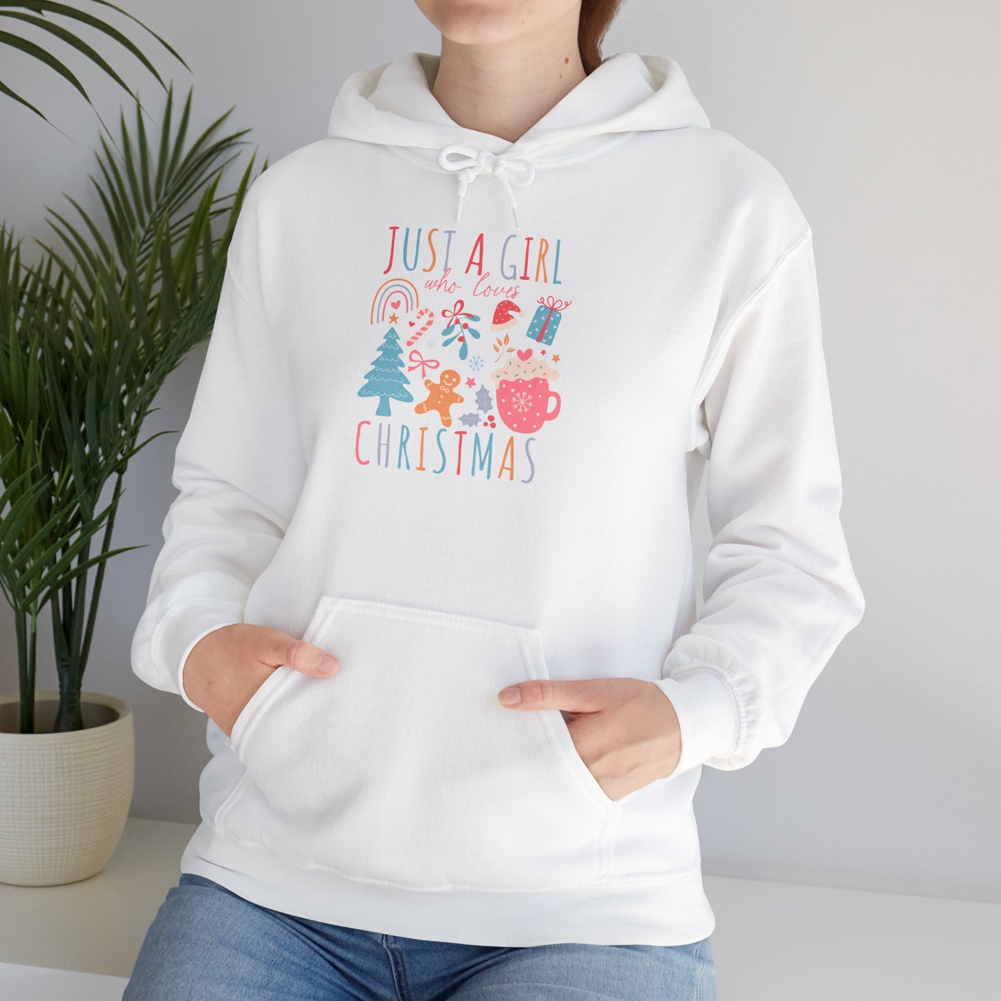 Christmas - Unisex Heavy Blend™ Hooded Sweatshirt - Just A Girl Who Loves Christmas