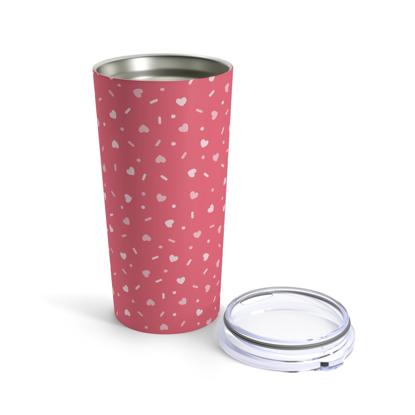 Valentine's  - Stainless Steel Tumbler 20oz - Sprinkle Pink