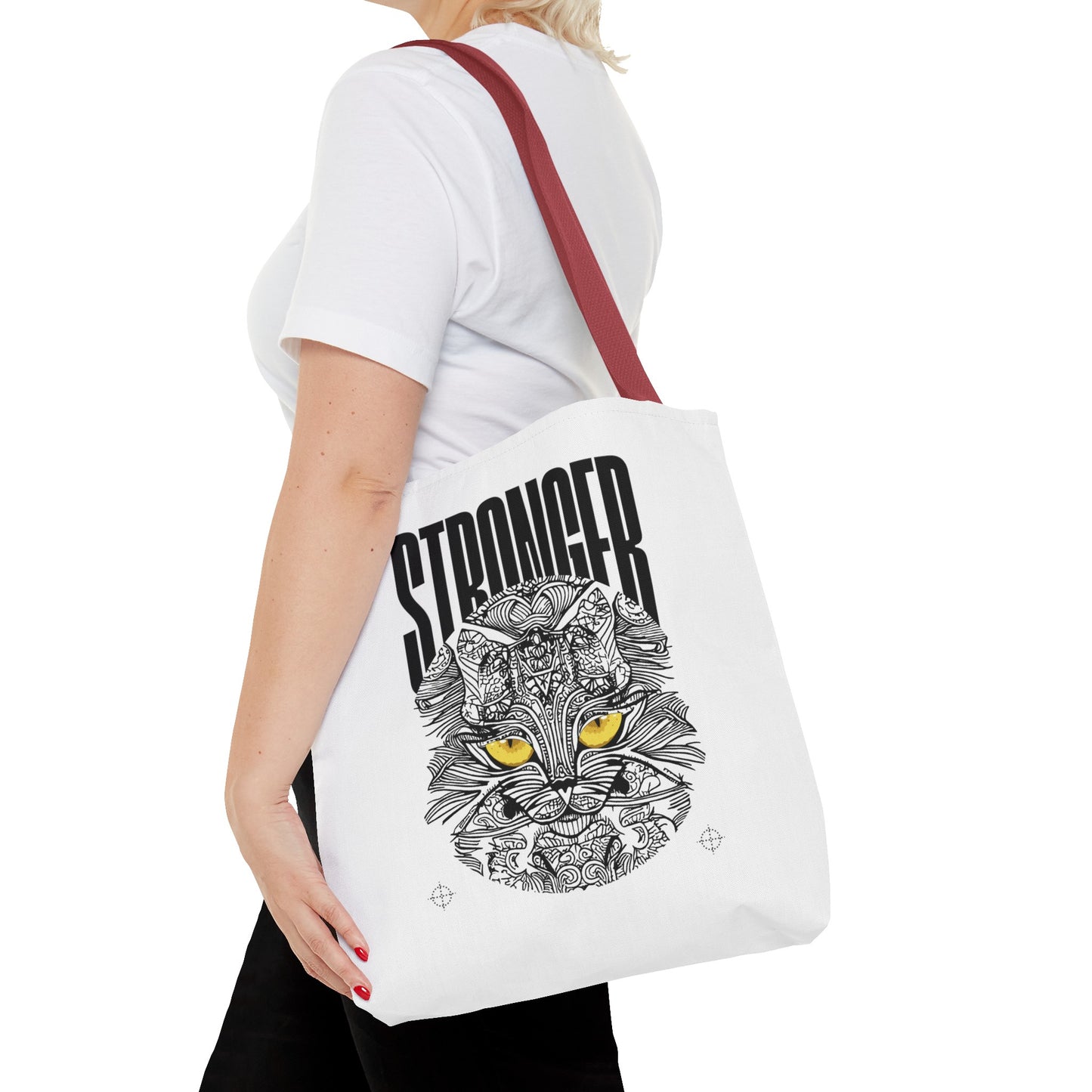 Tote Bag (AOP) - Stronger - White