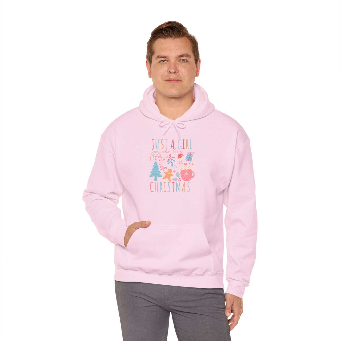 Christmas - Unisex Heavy Blend™ Hooded Sweatshirt - Just A Girl Who Loves Christmas