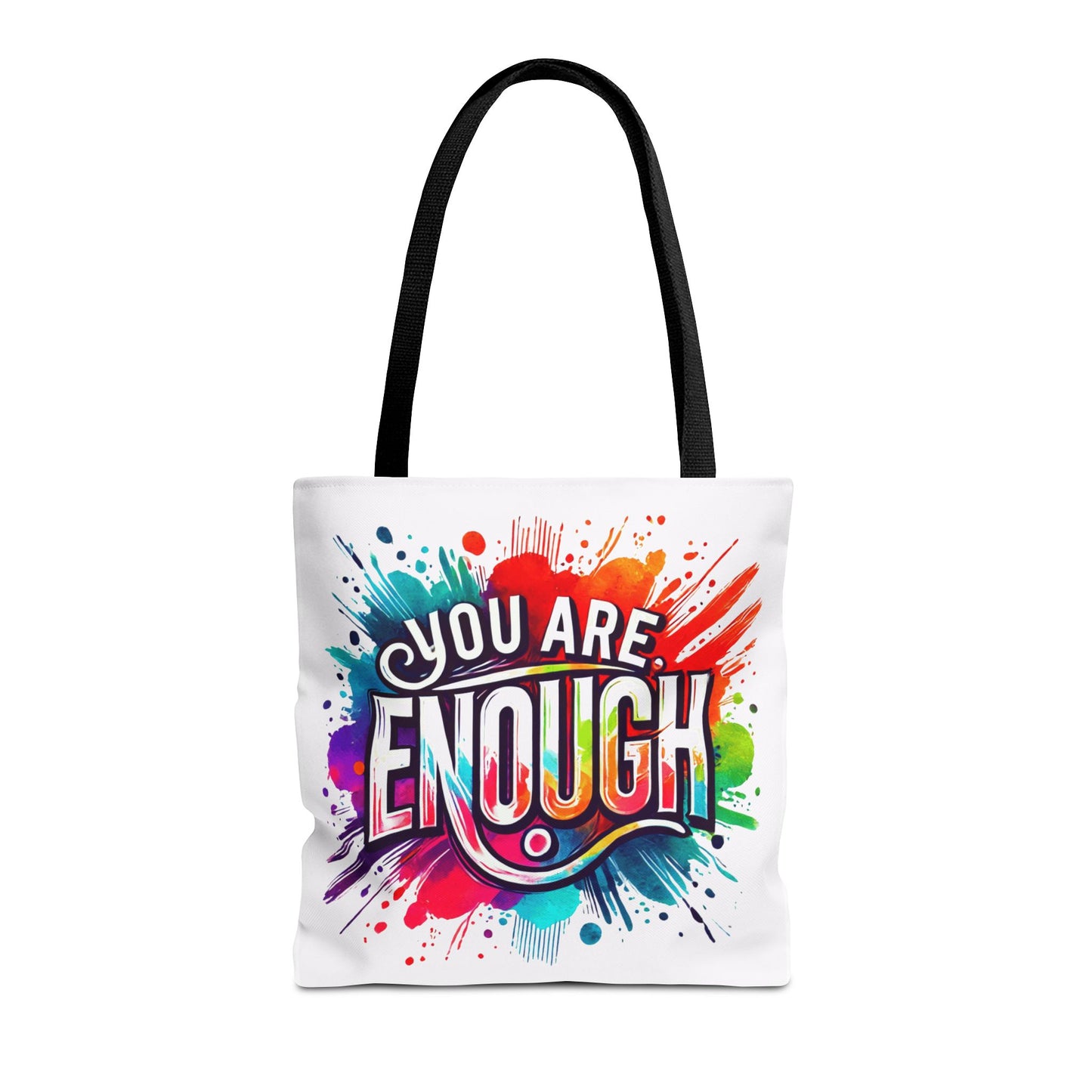 Tote Bag (AOP) - You Are Enough - White