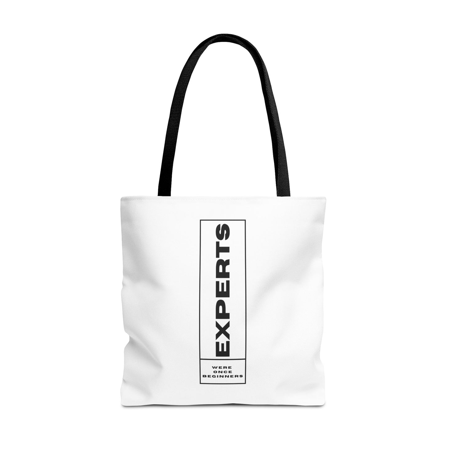 Tote Bag (AOP) - Experts Were Once Beginners - White