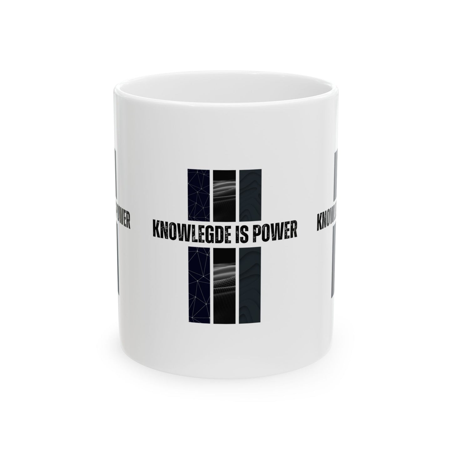 Ceramic Mug, (11oz, 15oz) -  Knowledge Is Power - White