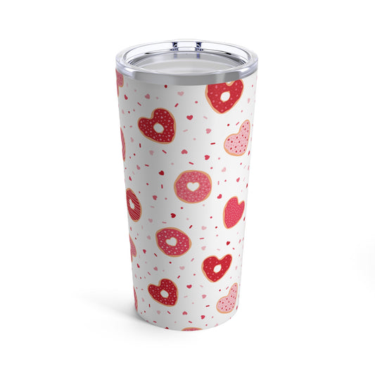 Valentine's - Stainless Steel Tumbler 20oz - Donuts And Sprinkle