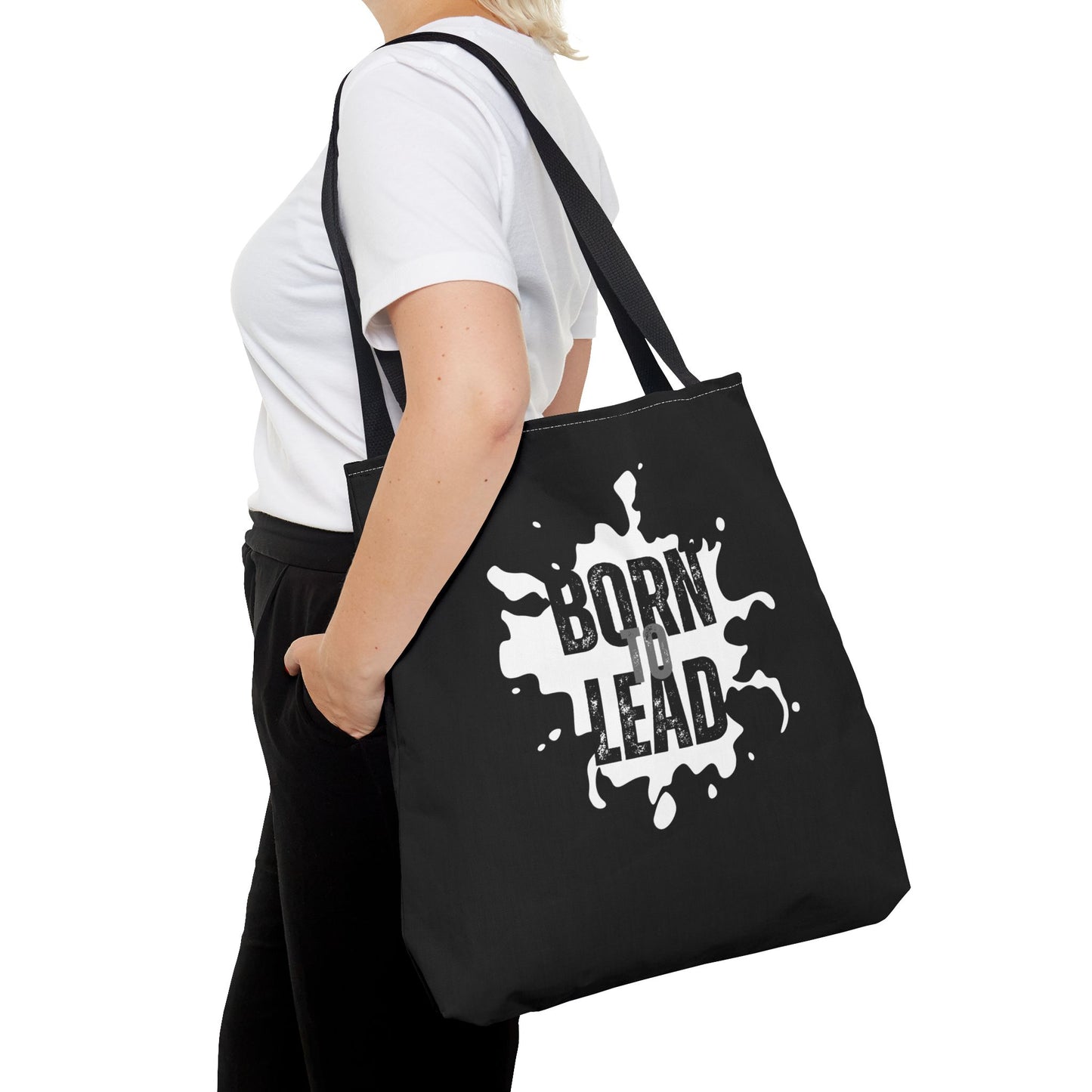 Tote Bag (AOP) - Born To Lead - Black