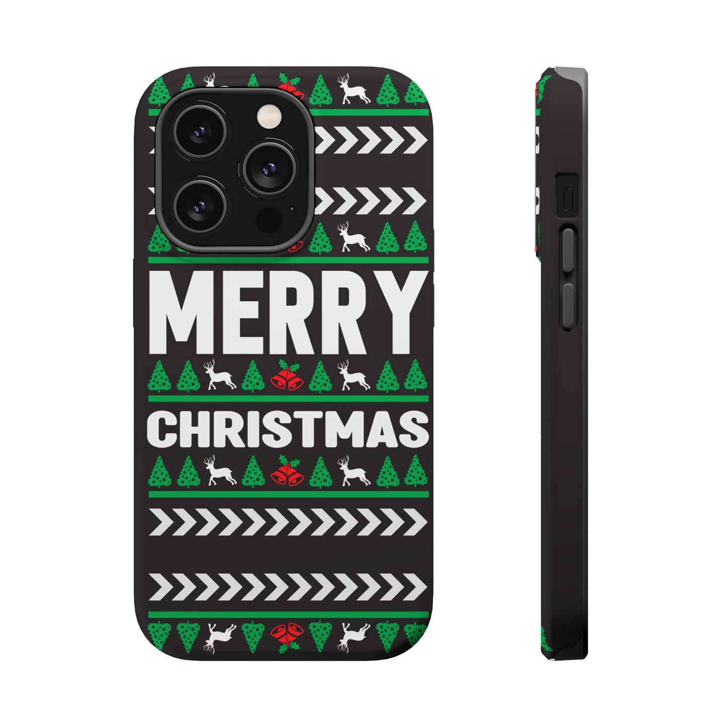 Christmas - Magnetic Tough Cases - Merry Christmas - Black & Green