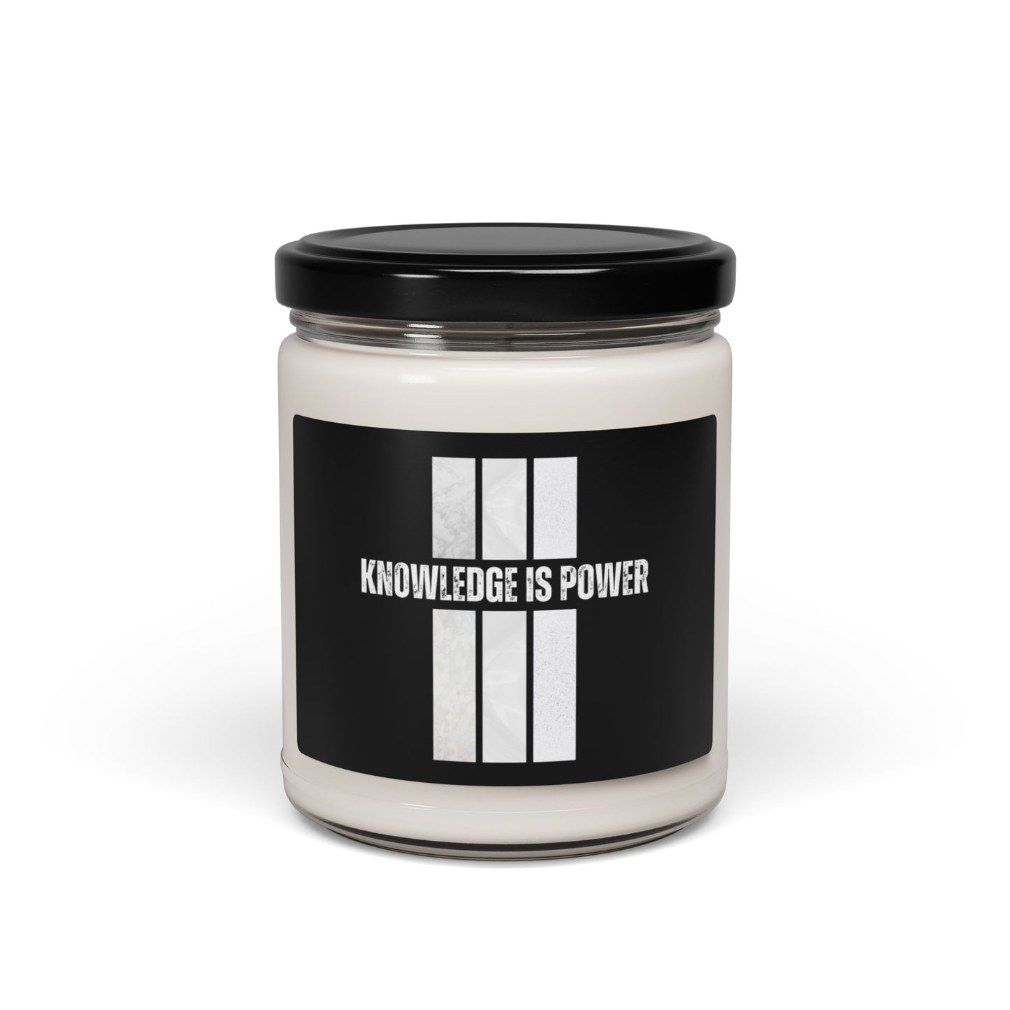 Scented Soy Candle, 9oz - Knowledge Is Power - Black