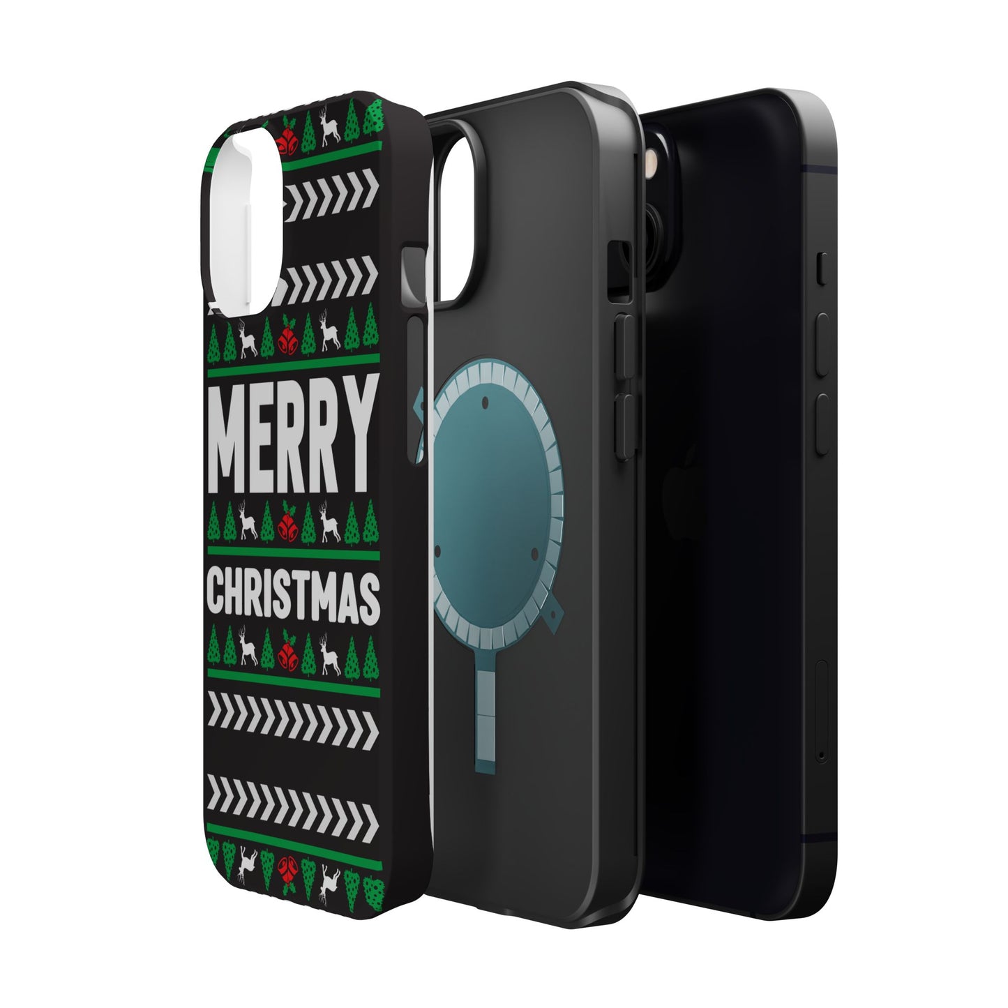 Christmas - Magnetic Tough Cases - Merry Christmas - Black & Green