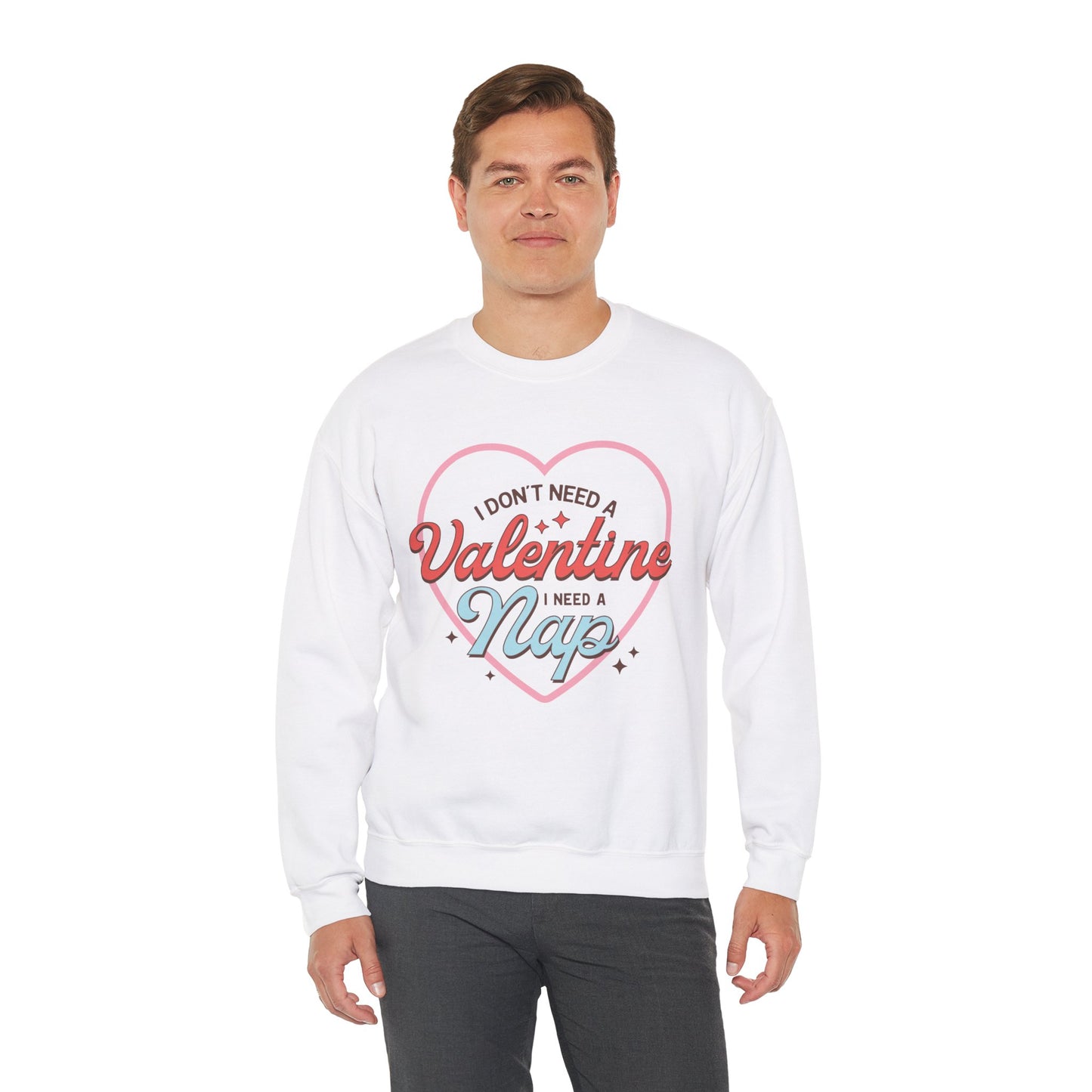 Valentine's - Unisex Heavy Blend™ Crewneck Sweatshirt - Valentine Nap