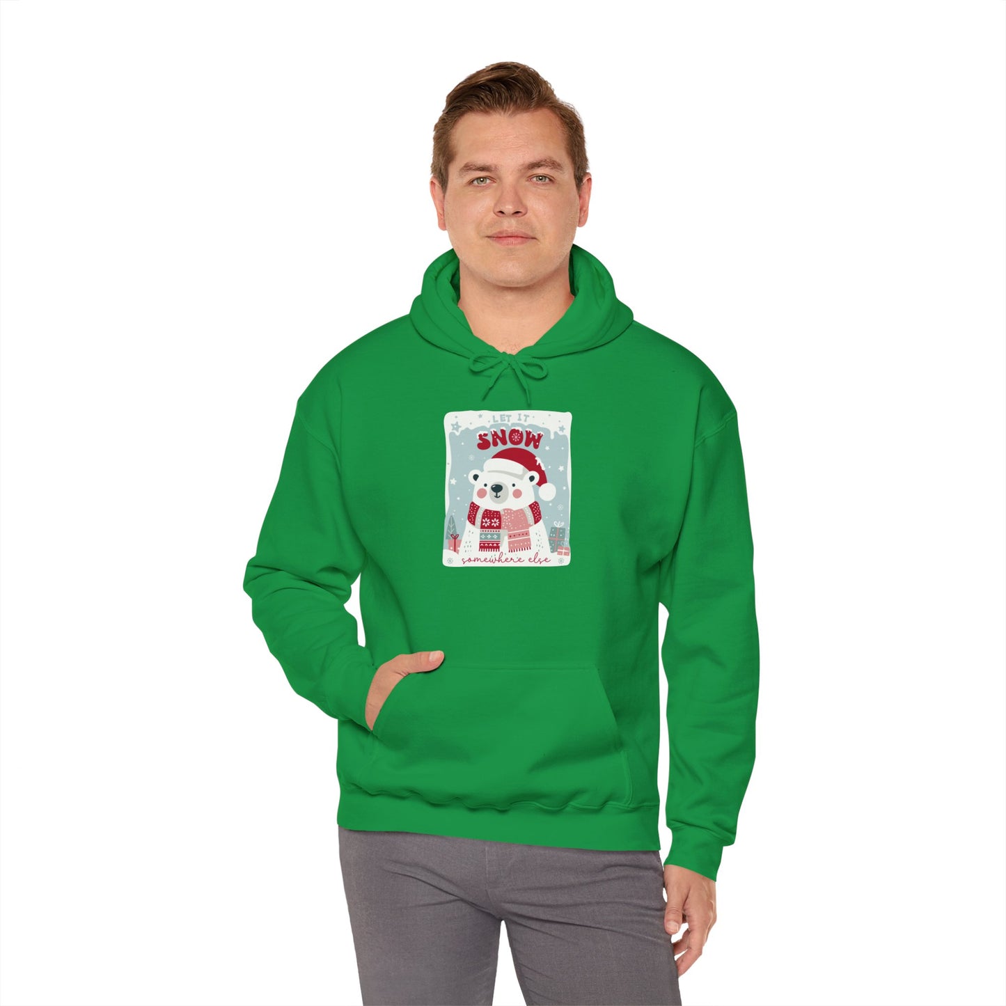 Christmas - Unisex Heavy Blend™ Hooded Sweatshirt - Let It Snow